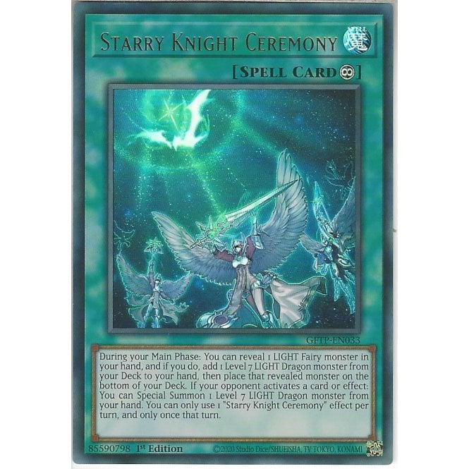Yugioh x3 Starry Knight Ceremony GFTP-EN033 NEW ULTRA RARE 1st edition 